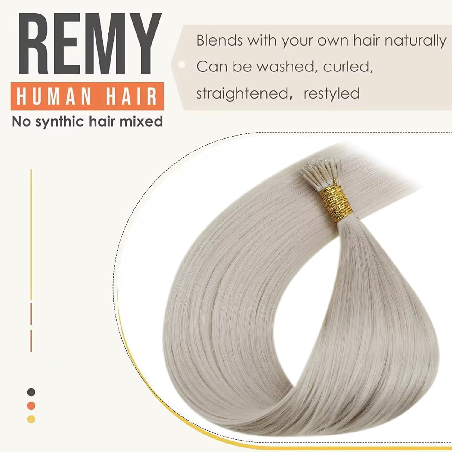 Moresoo Nano perles Extensions de cheveux