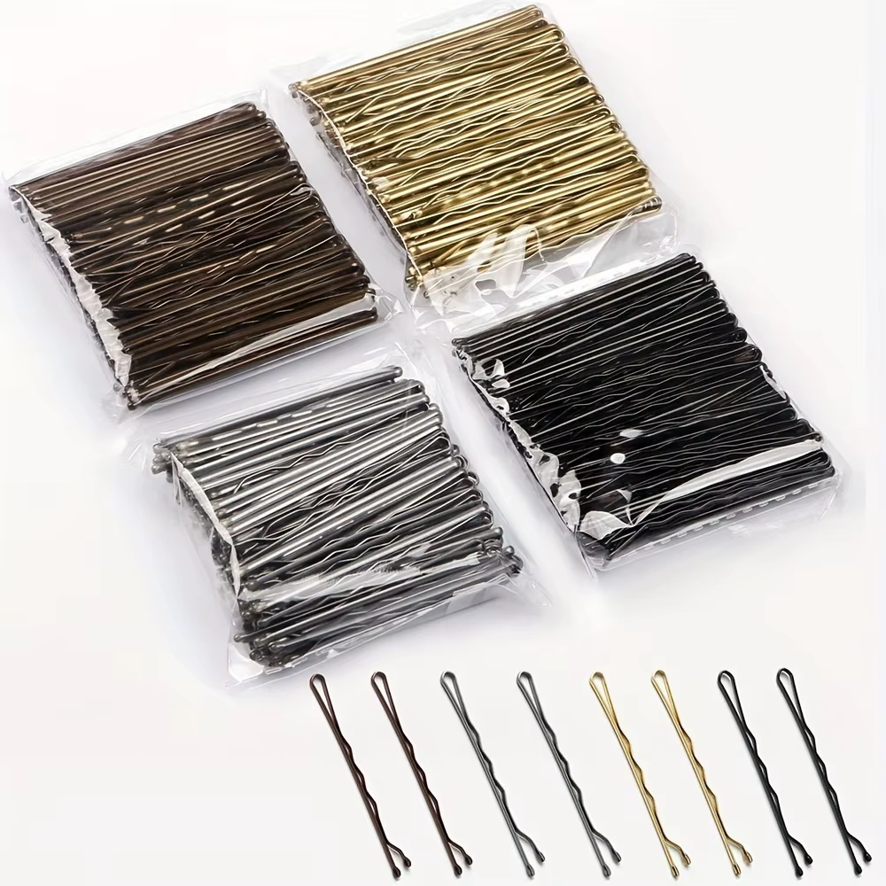 Lot de 100 pinces à cheveux en métal ondulé
