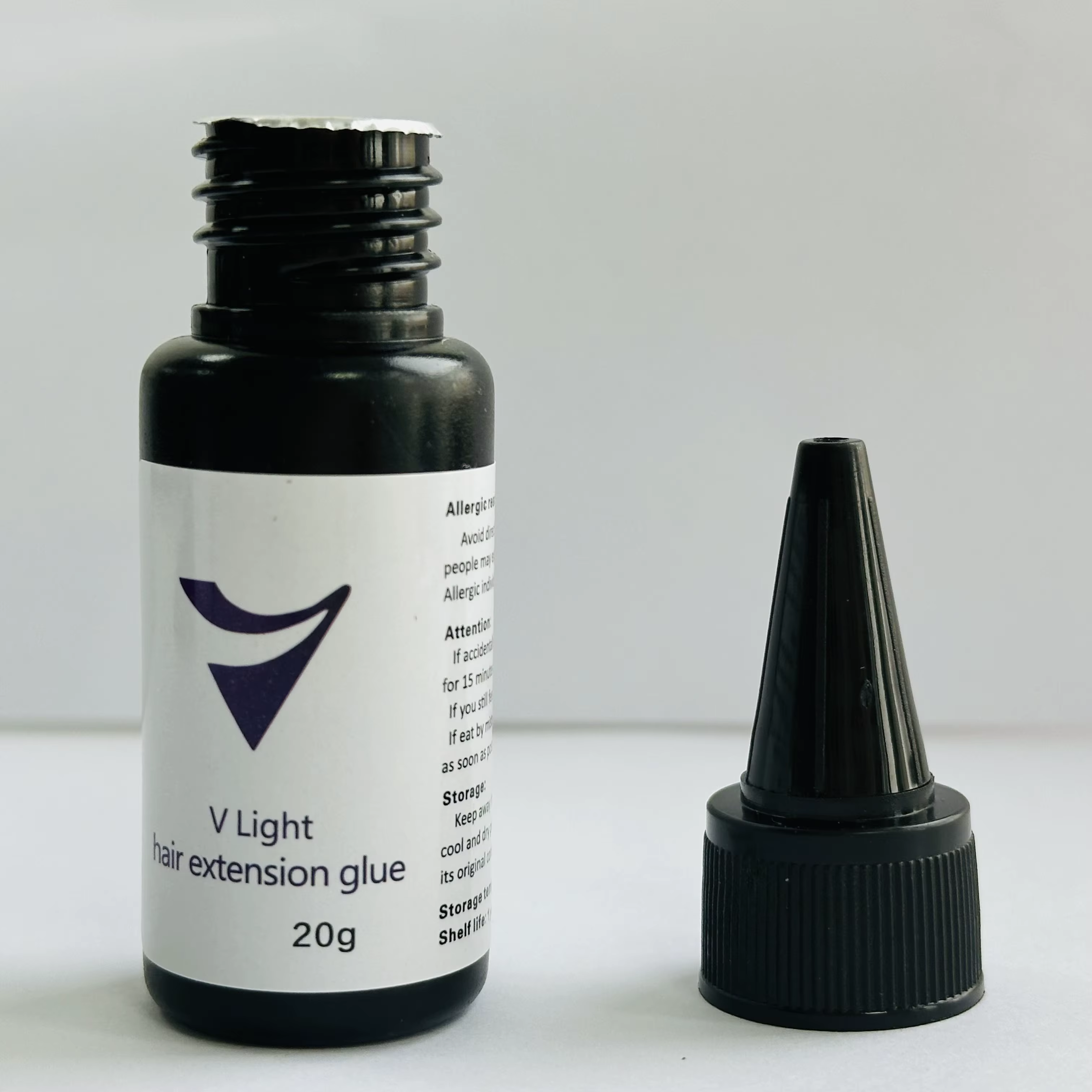 Colle d'extension de cheveux à lumière UV avec dissolvant 20g