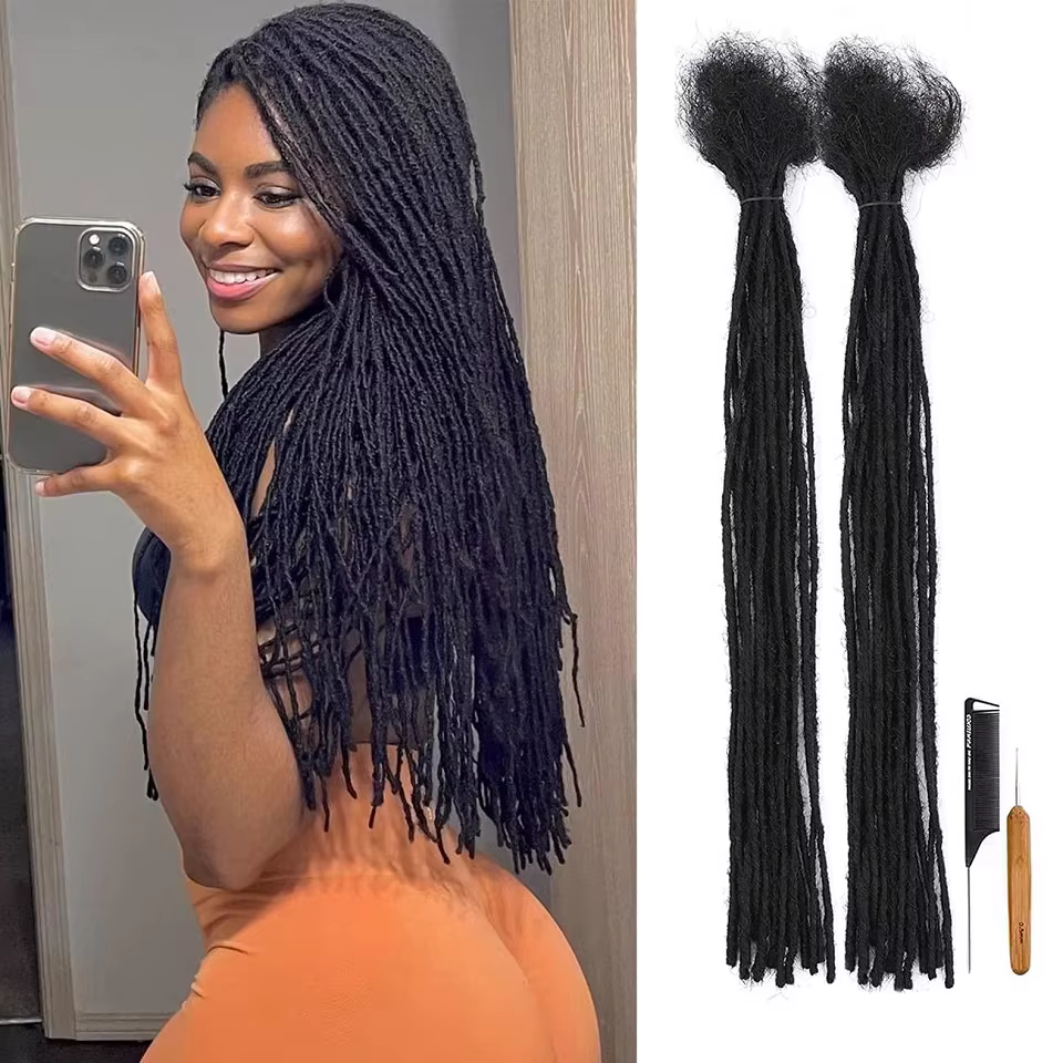 Extensions de Dreadlock cheveux humains pour hommes femmes tresses au Crochet