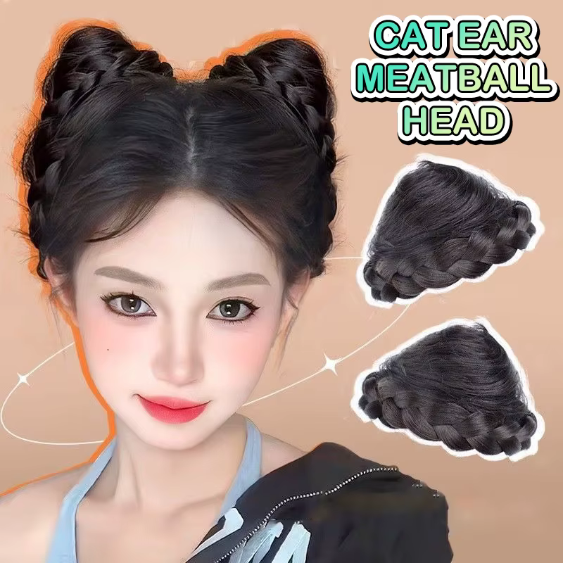 1 pièce Chignon synthétique style oreilles de chat