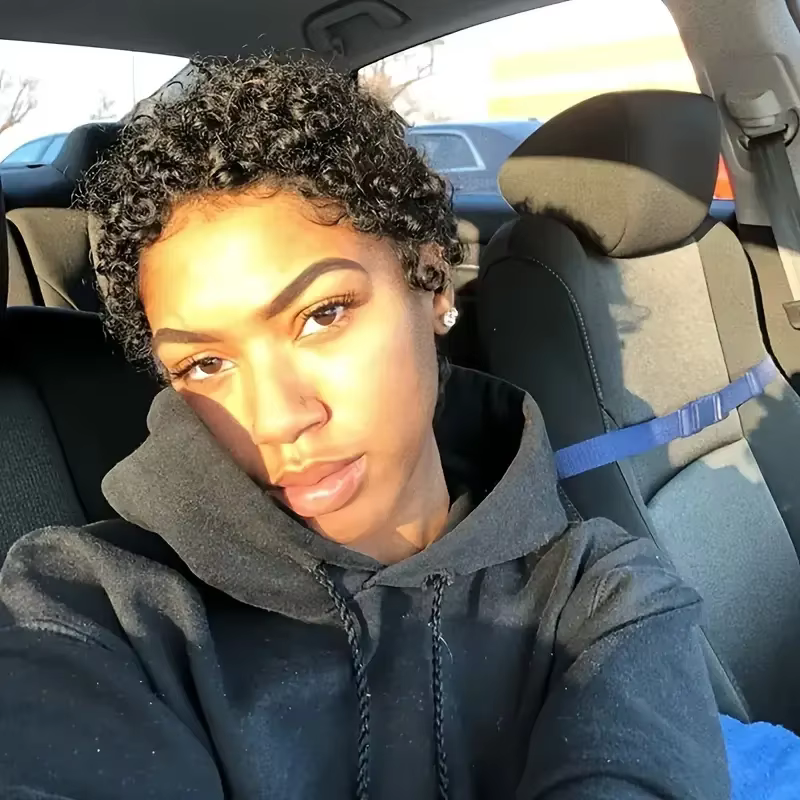 Perruques de cheveux humains bouclés courts pour les femmes pleine Machine faite
