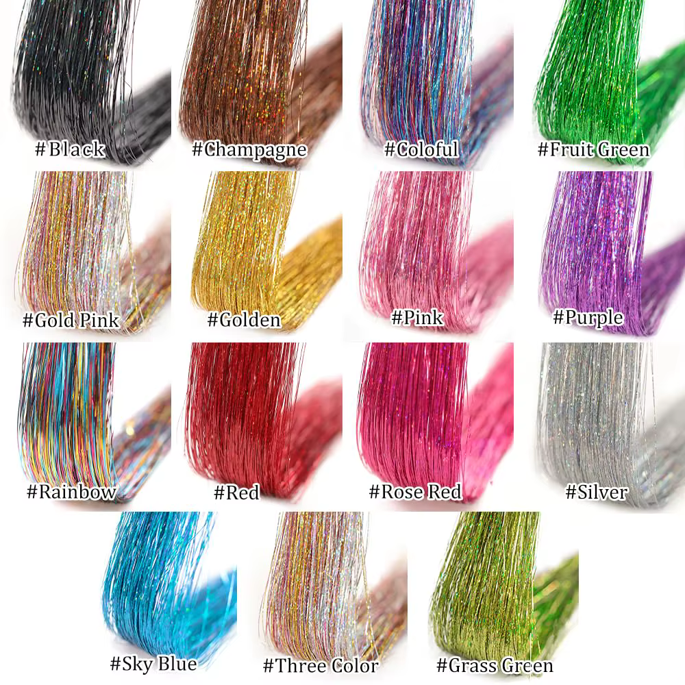 Lot de 6 mèches synthétiques à clipser de 20 pouces