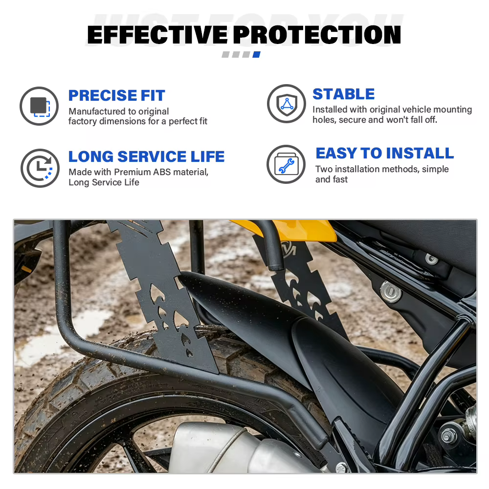 2025 Guerrilla 450 Moto Garde Boue Extension Couverture Avant/Arrière Roue Fender Extender Splash Guard Pour Guerrilla450 2024 +