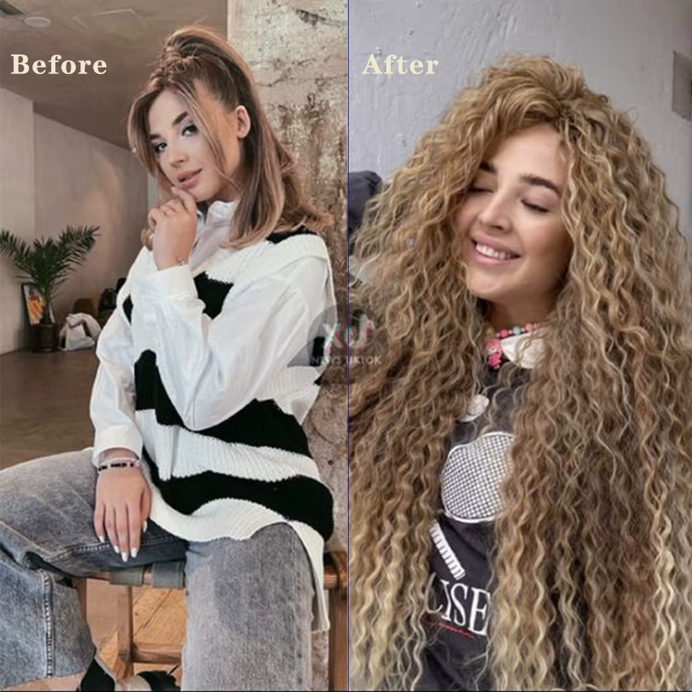 WIGSIN 30 pouces synthétique longue vague profonde torsion Crochet cheveux Afro bouclés
