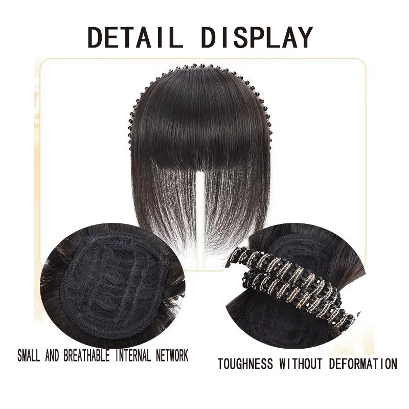 Frange synthétique à bandeau, postiche en une seule pièce, courte et droite, extension de cheveux, faux franges pour femmes, accessoire capillaire
