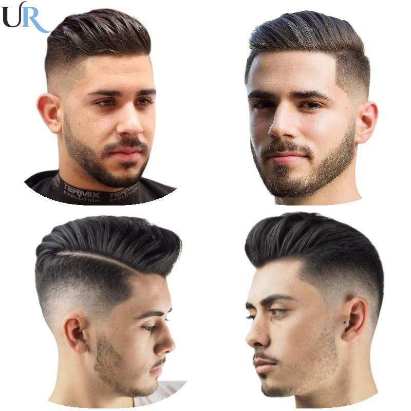 Toupet en dentelle avec base en PU pour hommes