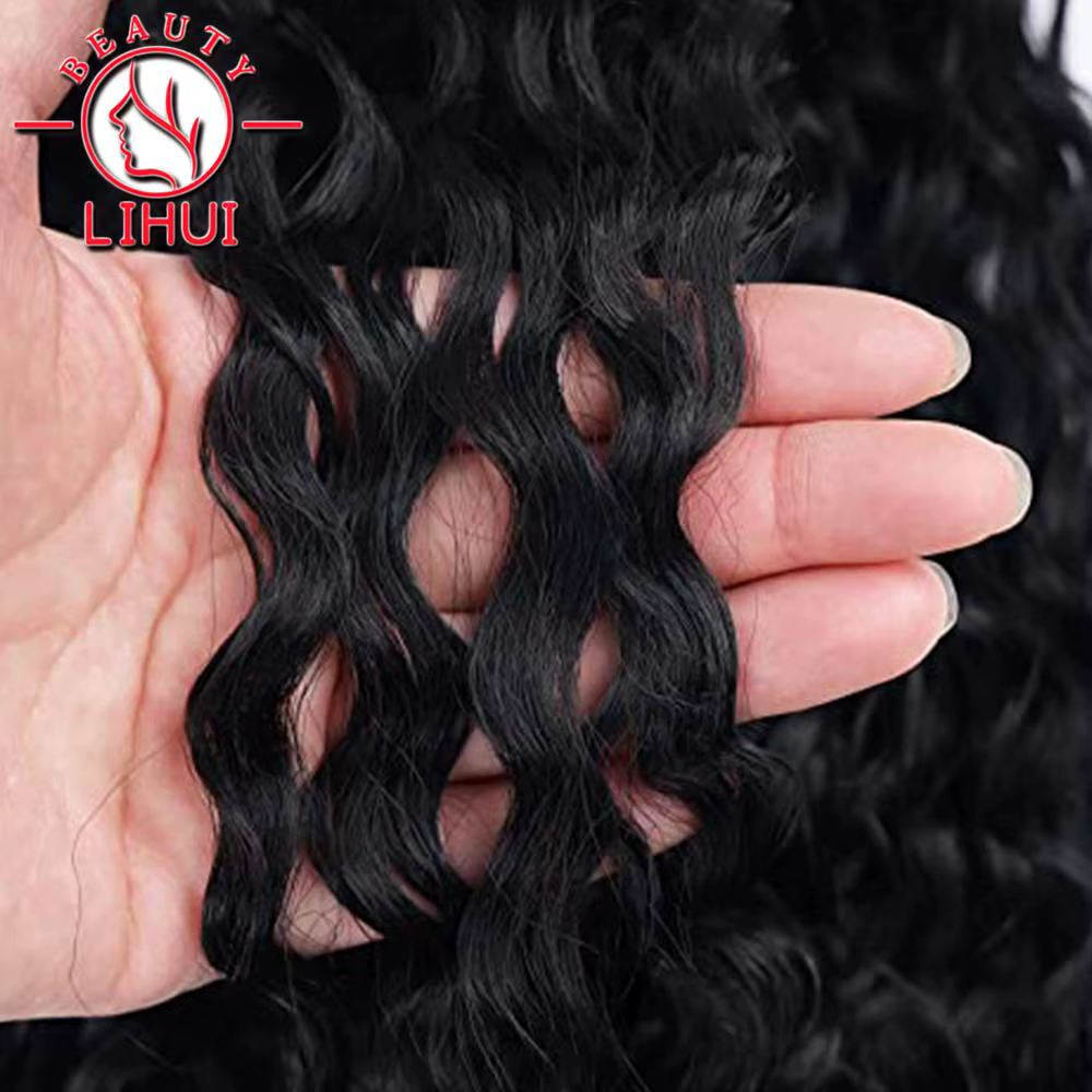 Extensions queue de cheval bouclée synthétique à Clip avec cordon de serrage