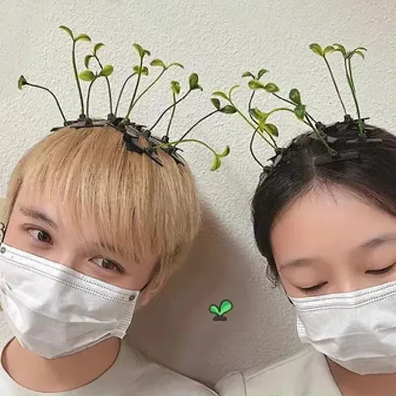 Pinces à cheveux mignonnes en forme de pousses de haricots