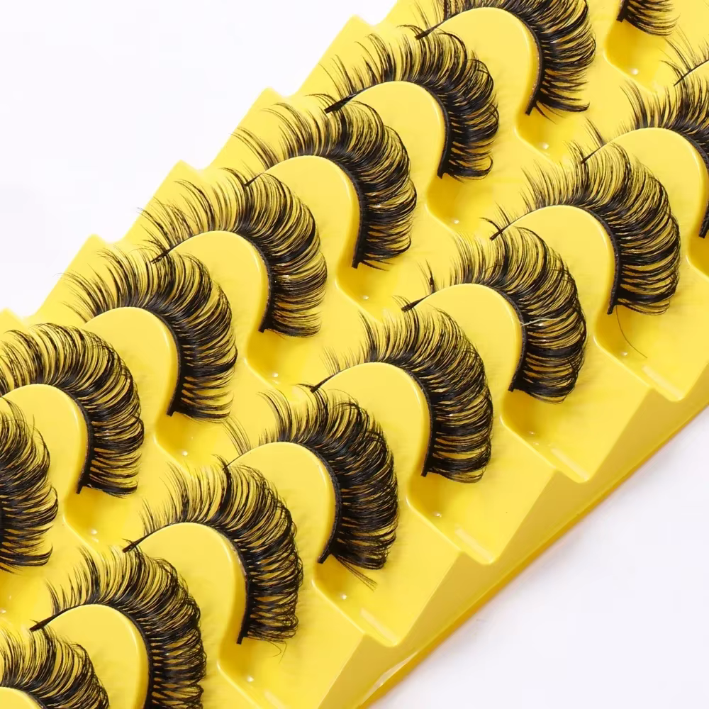 10 paires de cils bande de Volume russe