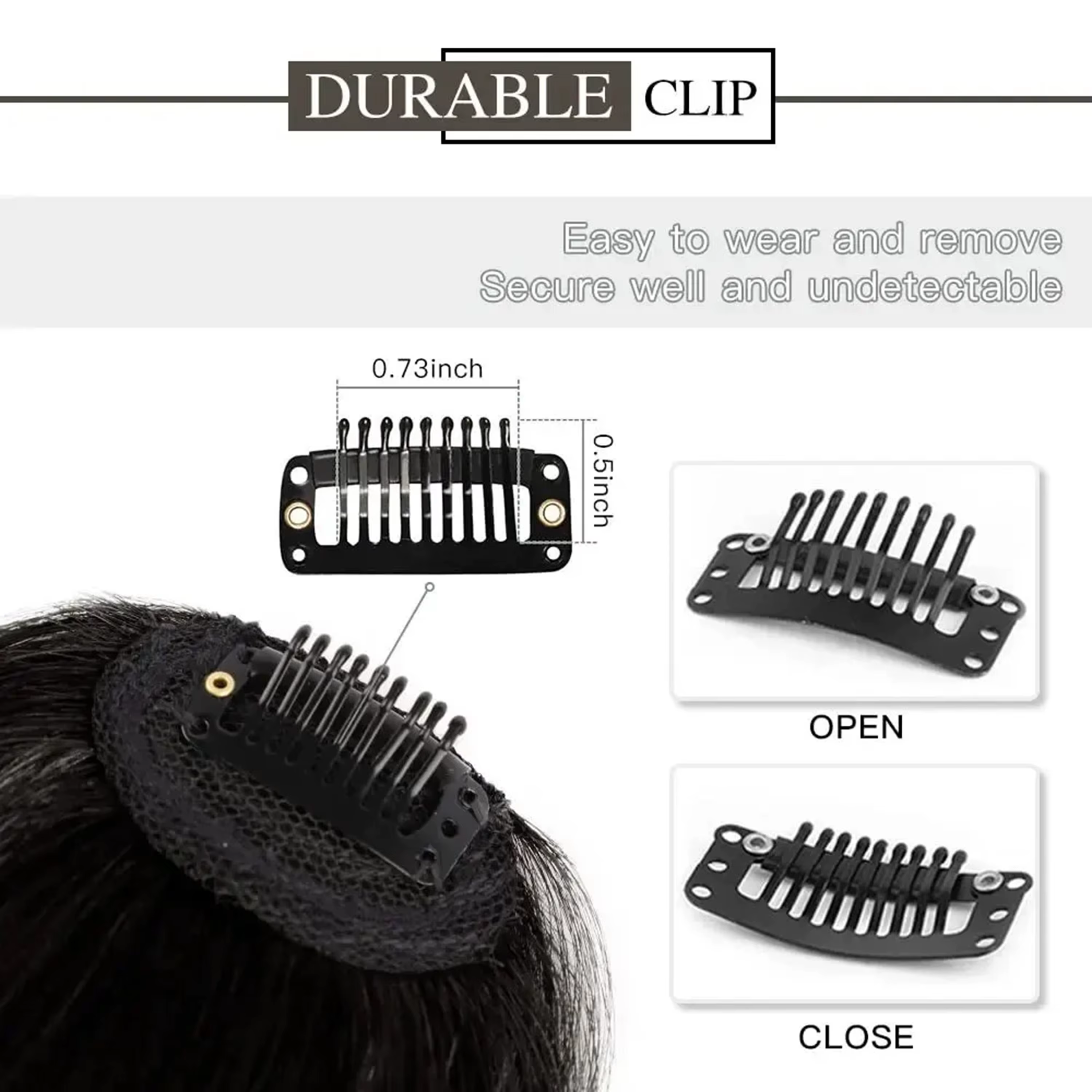 Faux franges coréennes à clipser pour coiffure