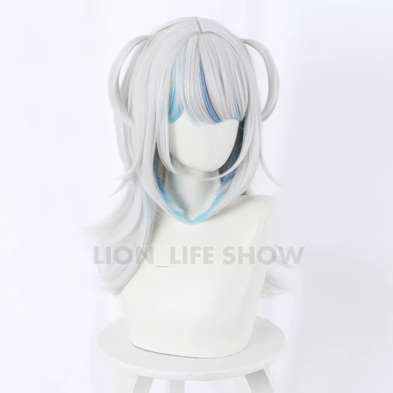 VTuber Hololive-Perruque de Cosplay Anglaise Gawr Gura, Coiffe Mignonne