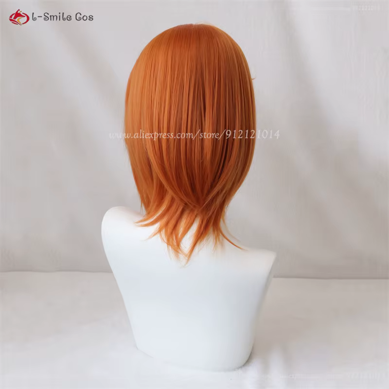 Ryugu Rena Cosplay perruque 35 cm Orange marron perruques
