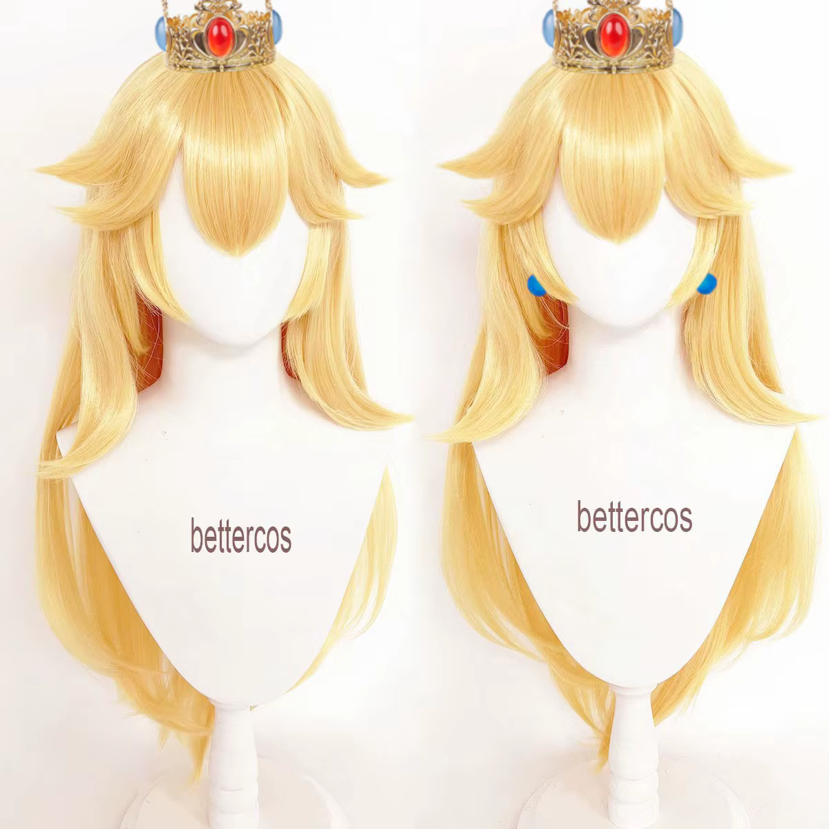 Haute qualité princesse pêche perruque jeu Cosplay