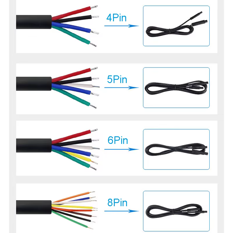 Câble d'extension de caméra arrière HD, 4 broches, 5 broches, 6 broches, 8 broches, tachygraphe, DVR de voiture, enregistreur de conduite, connecteur étendu