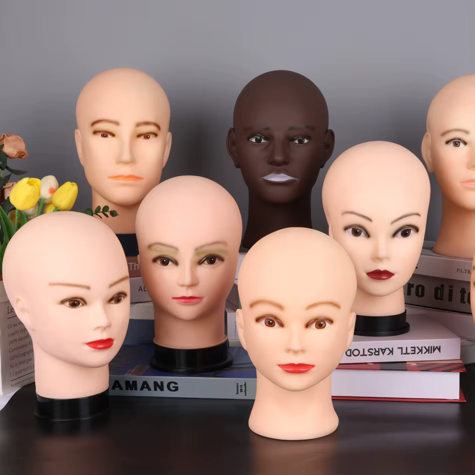 Tête de Mannequin avec Trépied pour Perruque