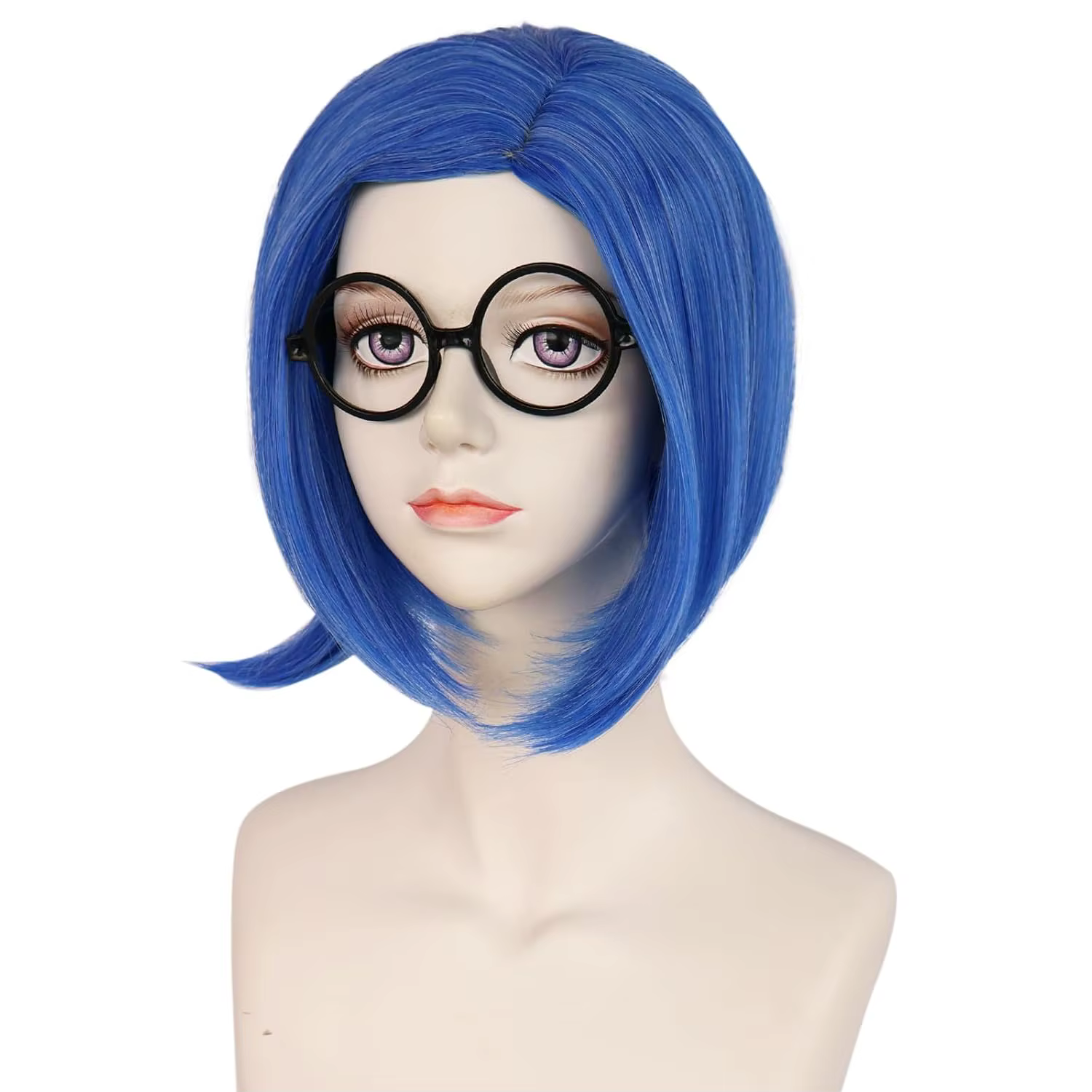 Perruque de tristesse bleue synthétique【+ bonnet