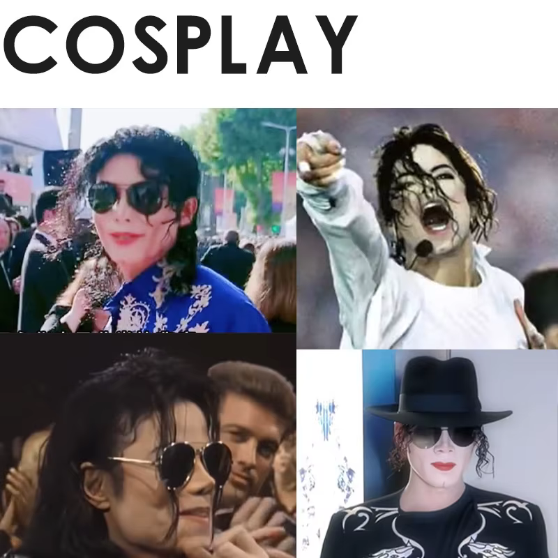 Perruque noire MJ Michael Cosplay