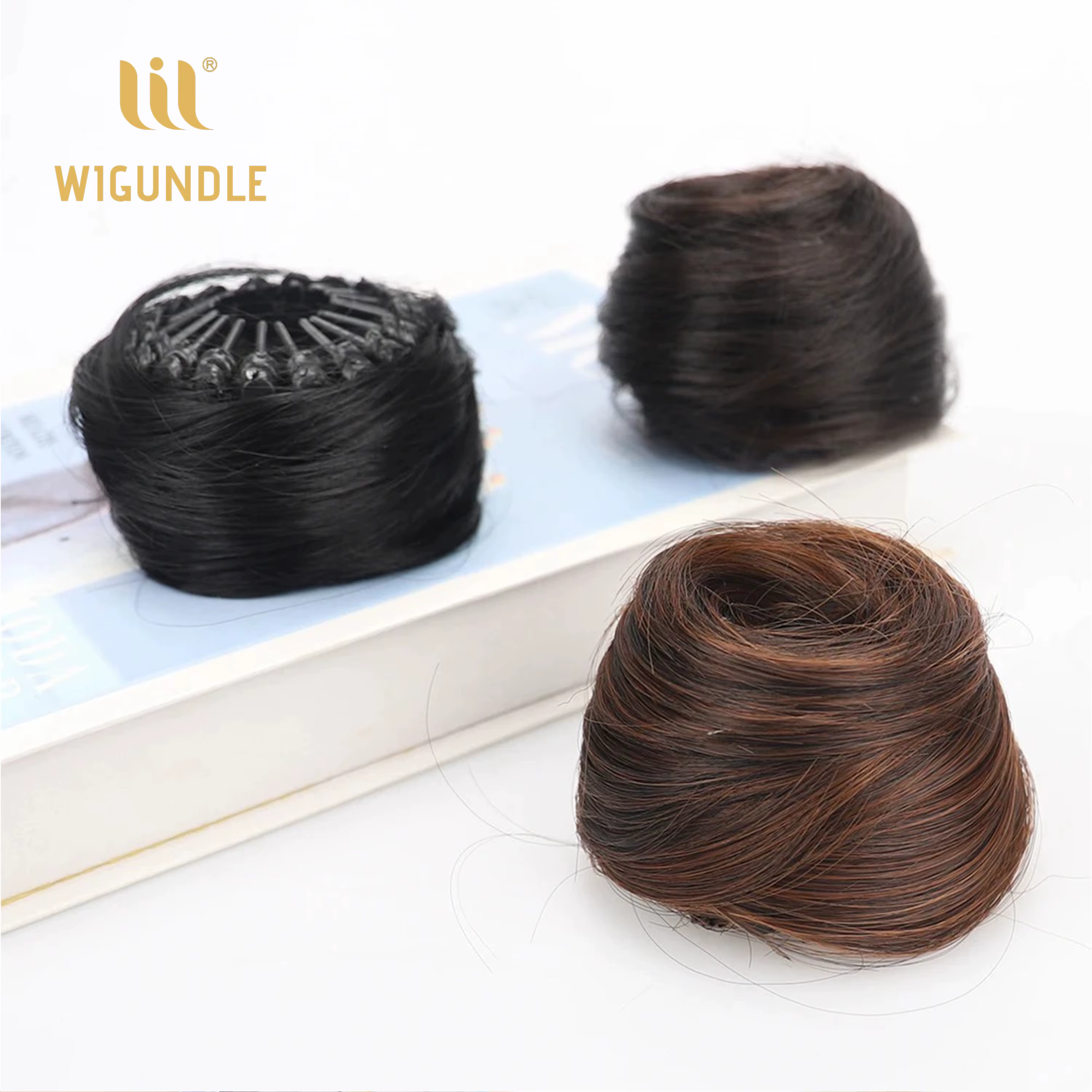 Chignon synthétique lisse pour femme