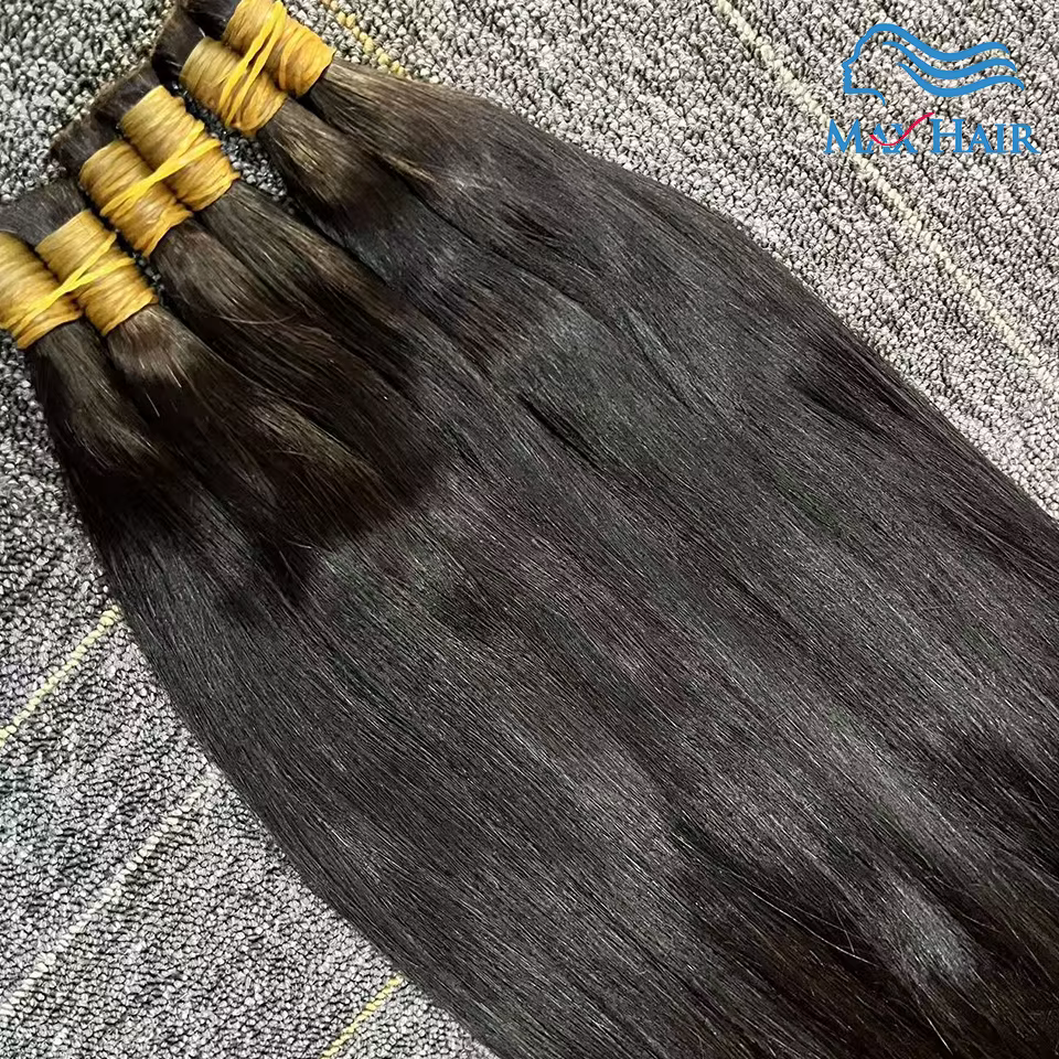 Double dessiné cheveux humains en vrac pour tressage droit Vietnam indien vendeur