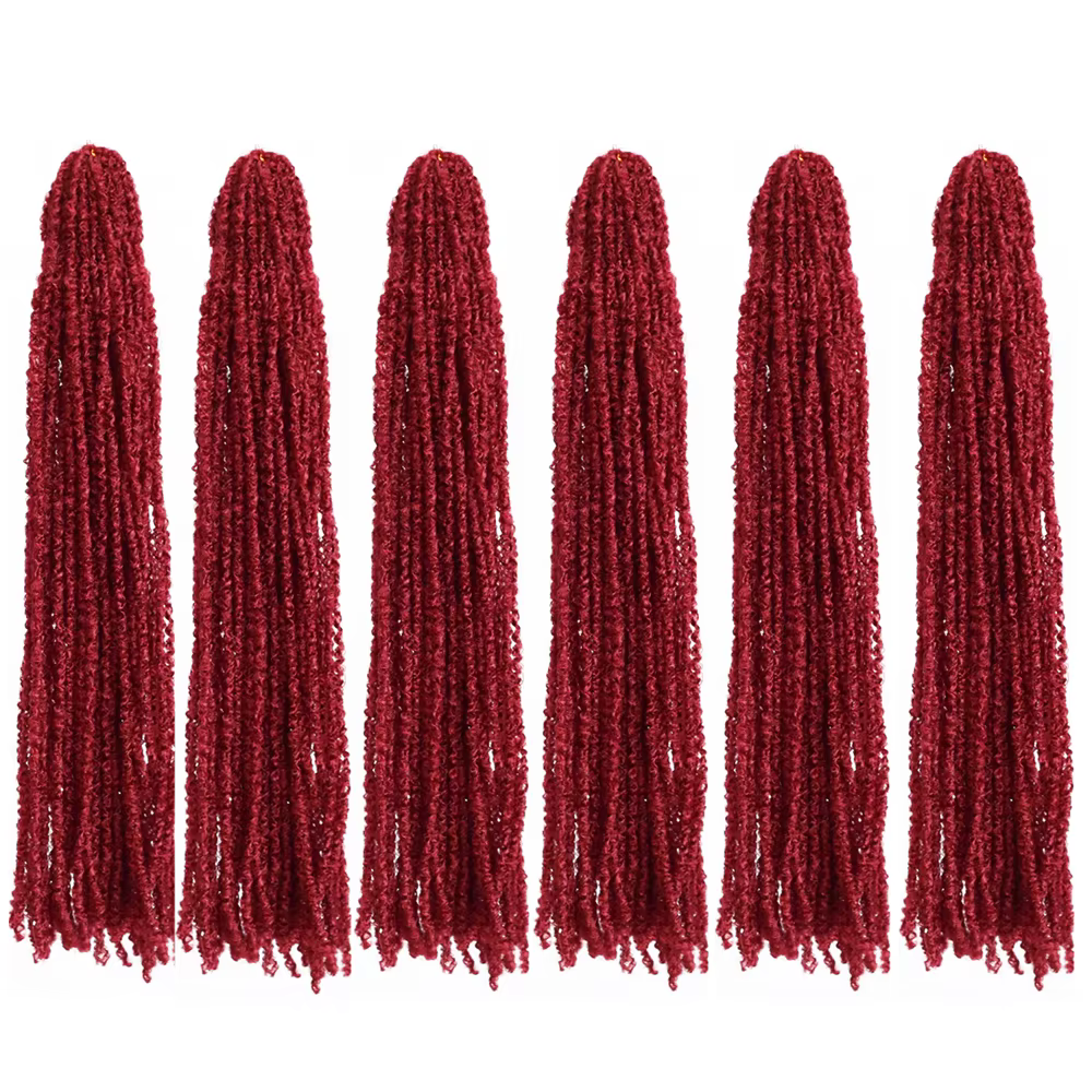 Extensions de cheveux synthétiques pré-bouclées pour tresses au crochet de 20 pouces
