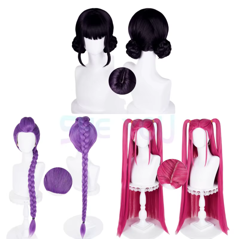 Rumi Mira Zoey Cosplay perruque femmes filles Halloween fête jeu de rôle perruques résistant à la chaleur cheveux