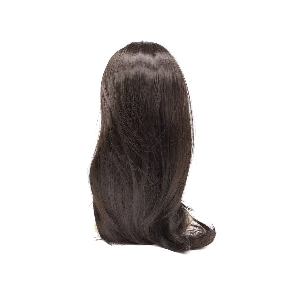 Perruque synthétique ondulée avec frange rideau et bandeau pour femme – Qualité supérieure pour usage quotidien