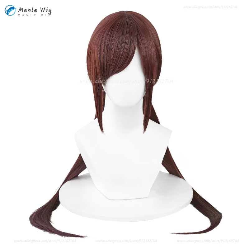 Perruque Cosplay OligMario Makinami avec Bonnet