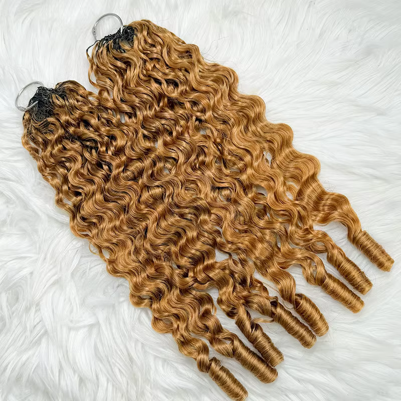 Extensions de cheveux au crochet en plumes #
