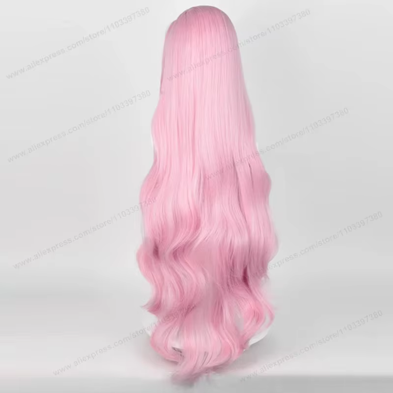 Fluttershy Cosplay perruque cheveux synthétiques unisexe 100 cm longue vague bouclée rose femmes
