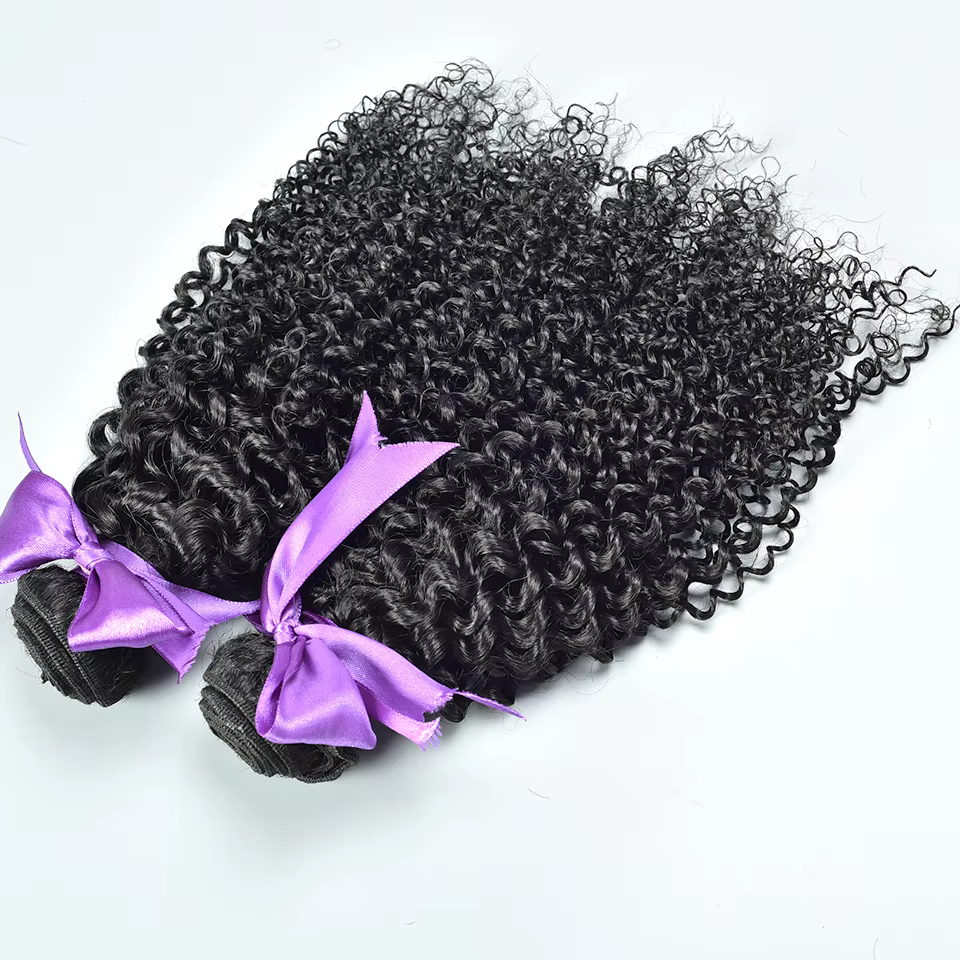 8-30 "Mongolien 100% Vierge Brut Afro Crépus Bouclés Cheveux Humains Bundles Deal Tissage 3/4 Bundle Offres Extension