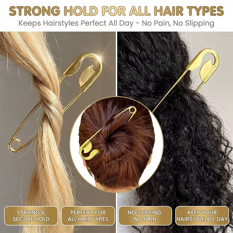 Nouvelles grandes épingles de sûreté en métal pour cheveux
