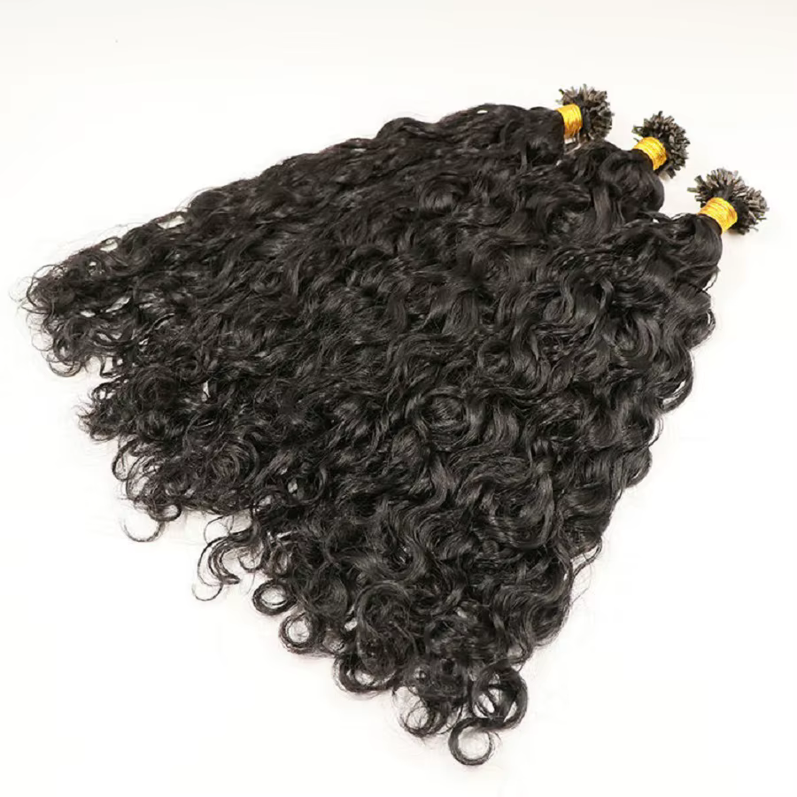 Extension de Cheveux Humains Brésiliens à Pointe Plate Pré-Collés