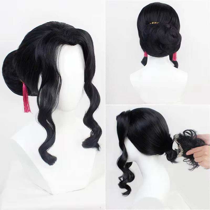 Perruque de cosplay Kimetsu No Yaiba Kibutsuji Muzan