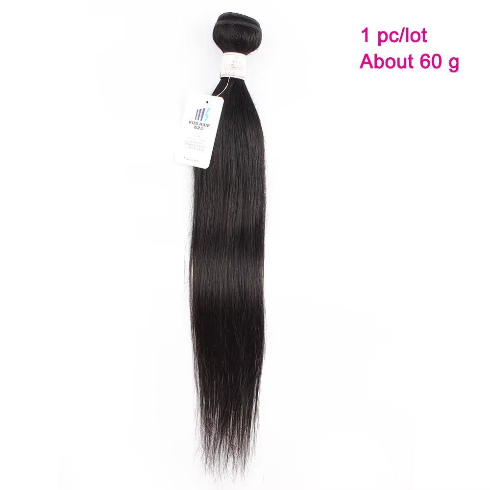 Extensions de cheveux naturels noirs Remy indiens