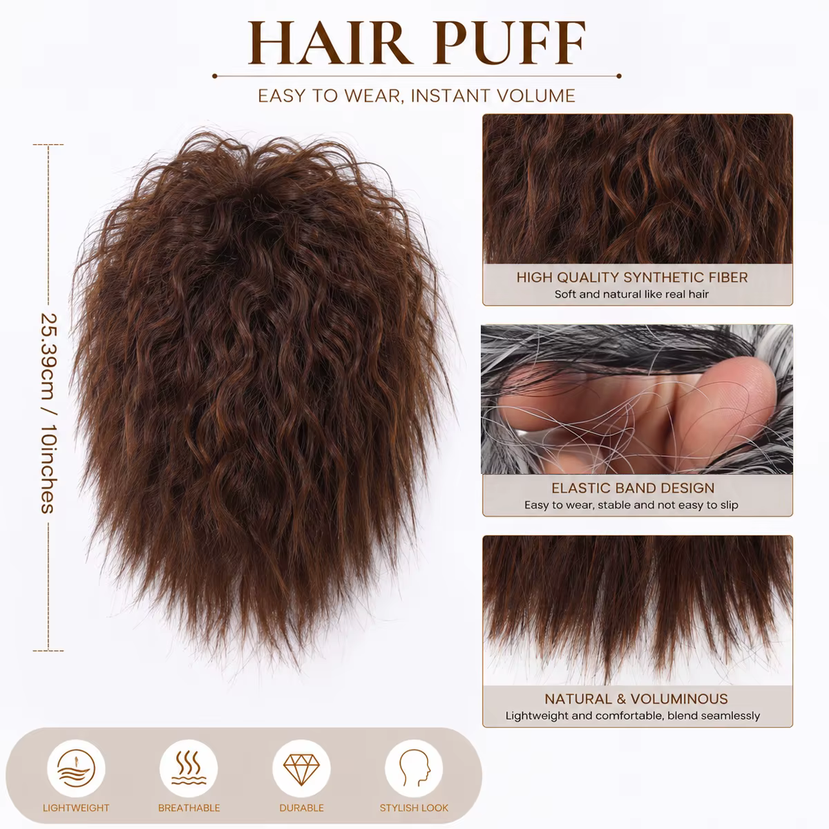 Synthetic wool curly short