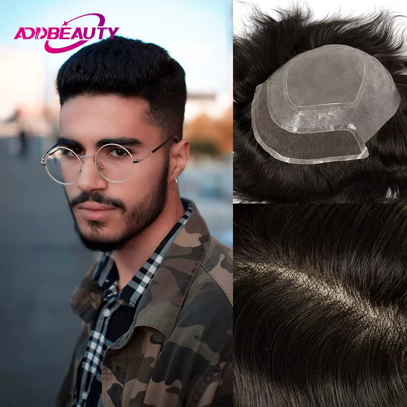 Prothèses capillaires pour hommes en cheveux naturels Remy
