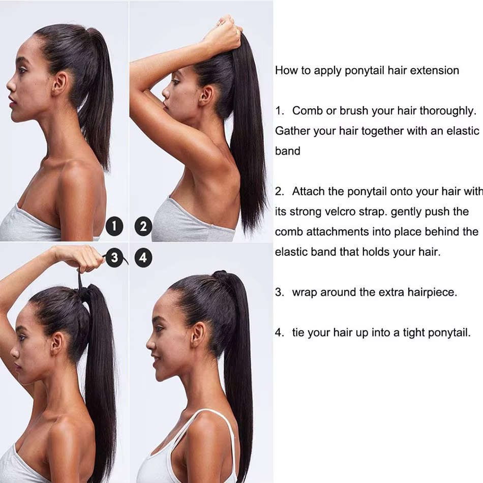 Extensions de cheveux humains brésiliens Remy 10-32 pouces
