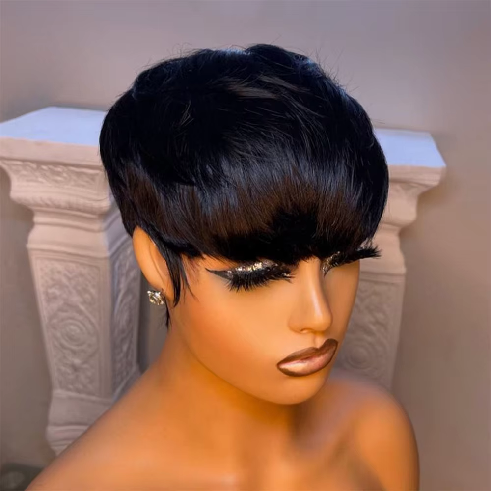Perruque courte et droite style bob