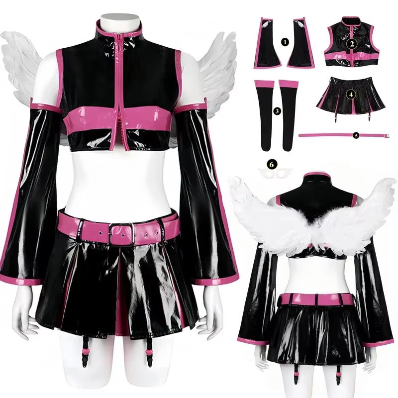 2.5 séduction dimensionnelle Liliel Lillyel Lilysa Nigoriri Milliela Mikari Ririsa Cosplay Costume ailes perruque ensemble complet