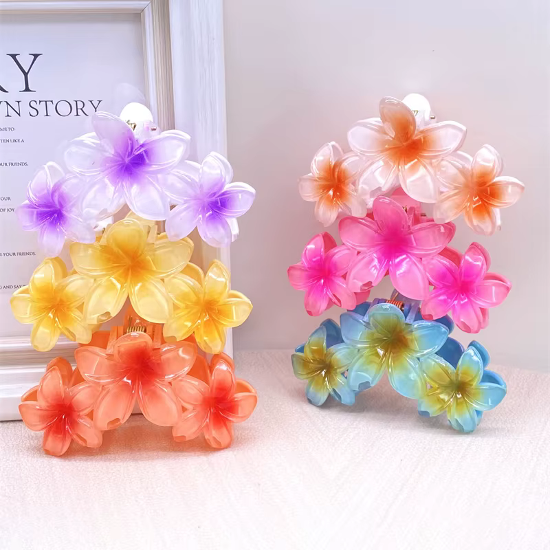 11CM 3 Frangipanier fleur couleur unie dégradé