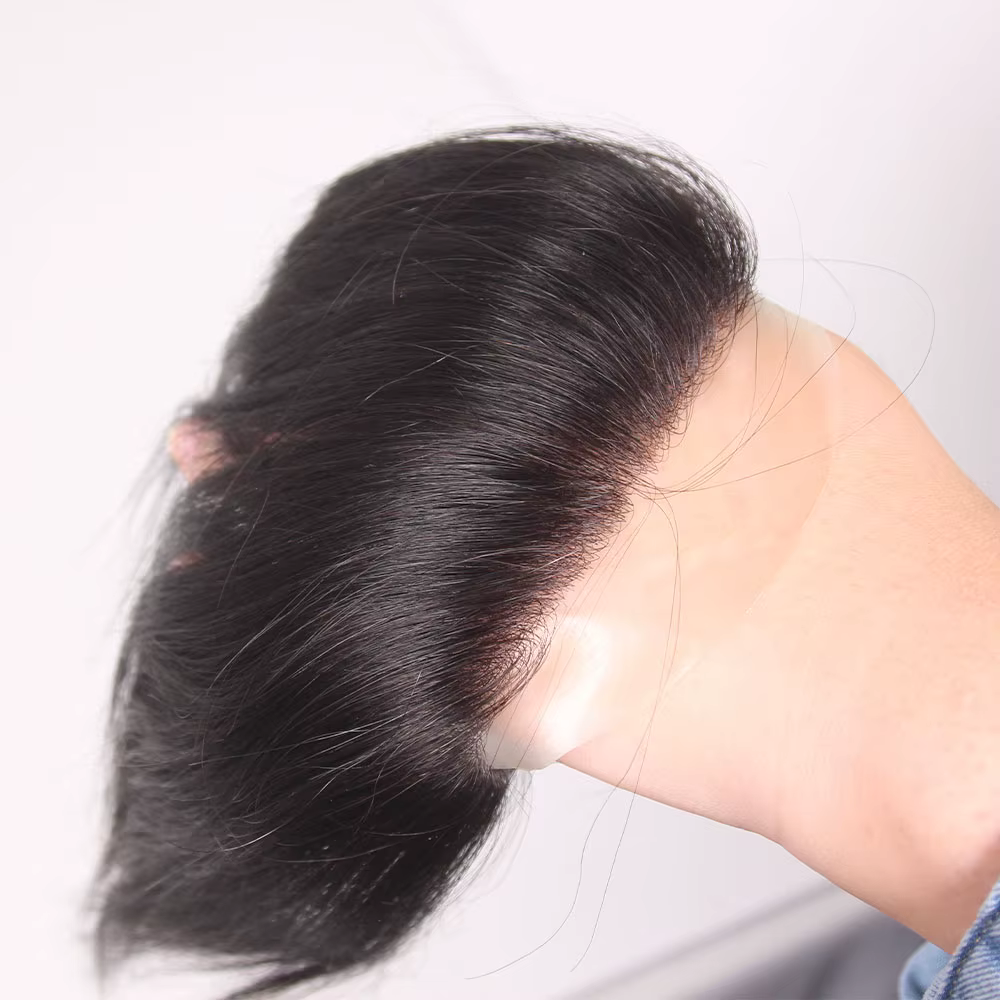 Prothèse capillaire pour hommes en PU à peau fine