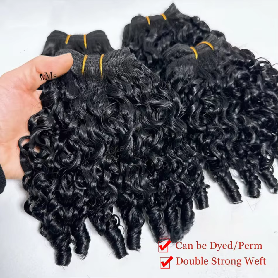 Lots de Cheveux Humains Bouclés Birmans 12A