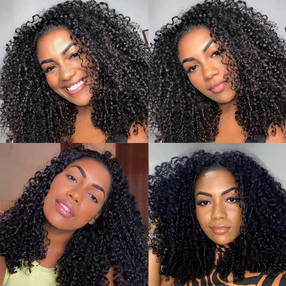 Extensions de cheveux afro bouclés à clipser