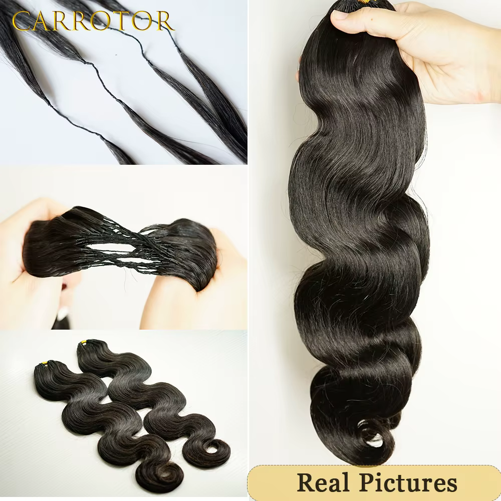 Extensions de cheveux au crochet sans nœuds pré-séparées