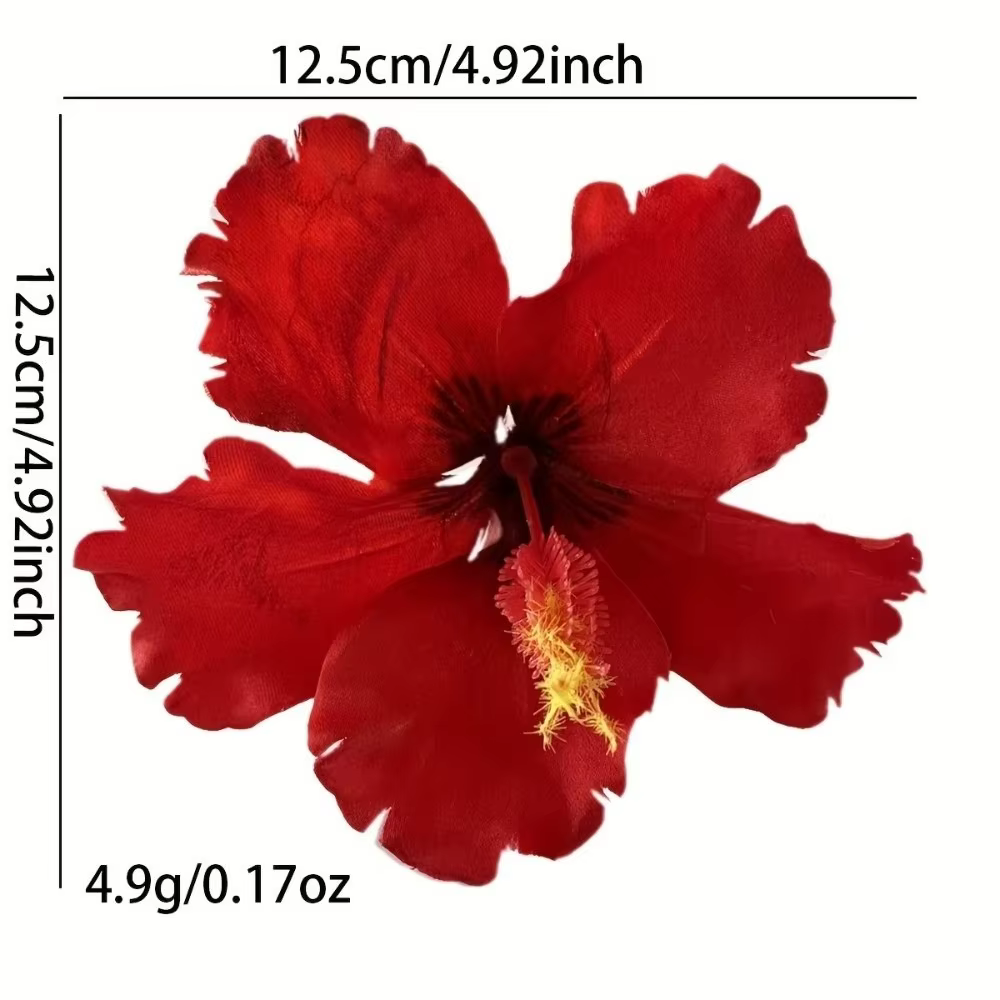 Pince à cheveux fleur d'hibiscus artificielle