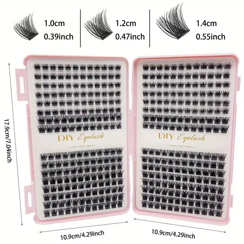 Un ensemble de 384 extensions de cils conçu pour sublimer les coins extérieurs des yeux