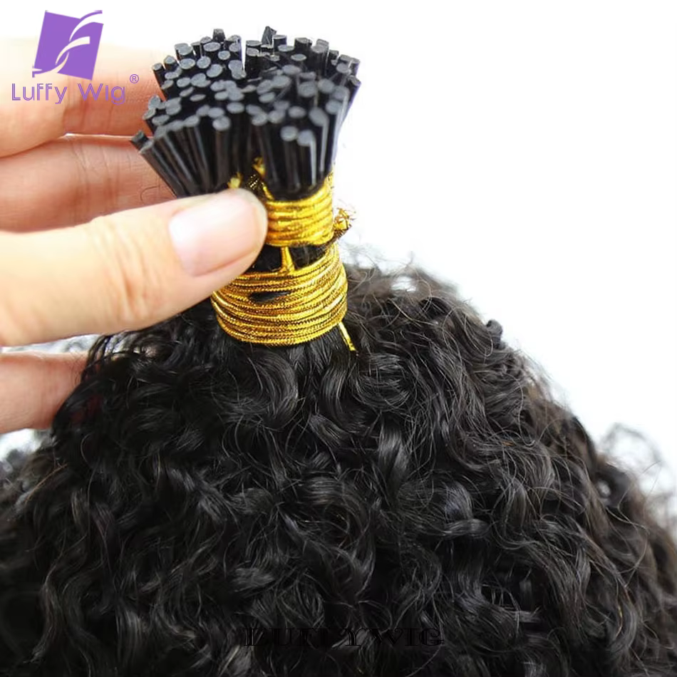 Afro crépus bouclés je pointe Extensions de cheveux Microlink