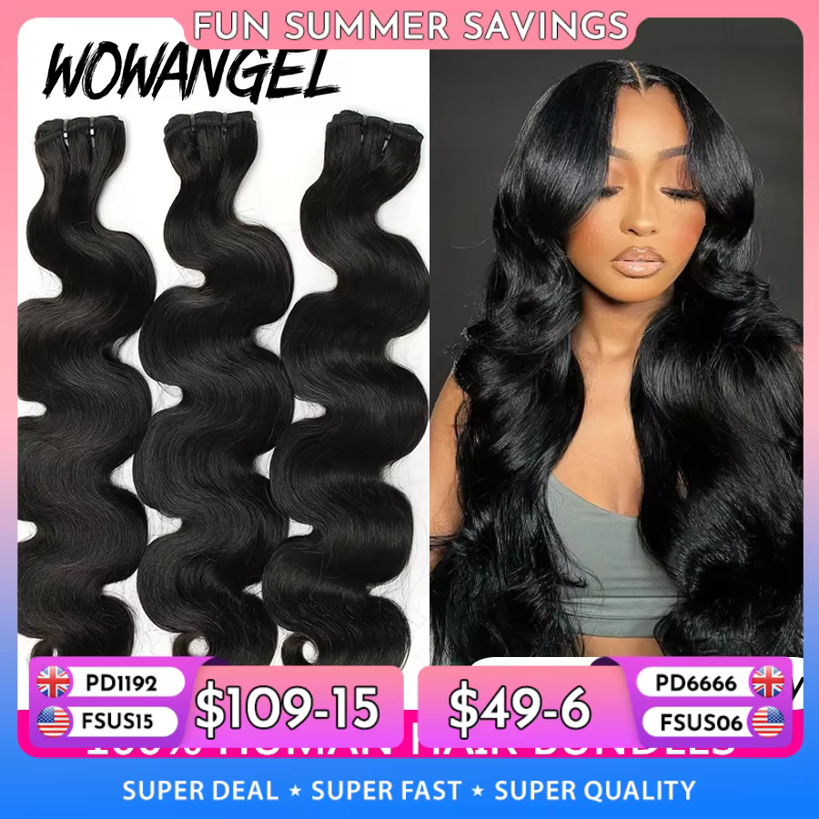 3/4 pièces 28 30 pouces paquets vierge Remy cheveux brésiliens vague de corps