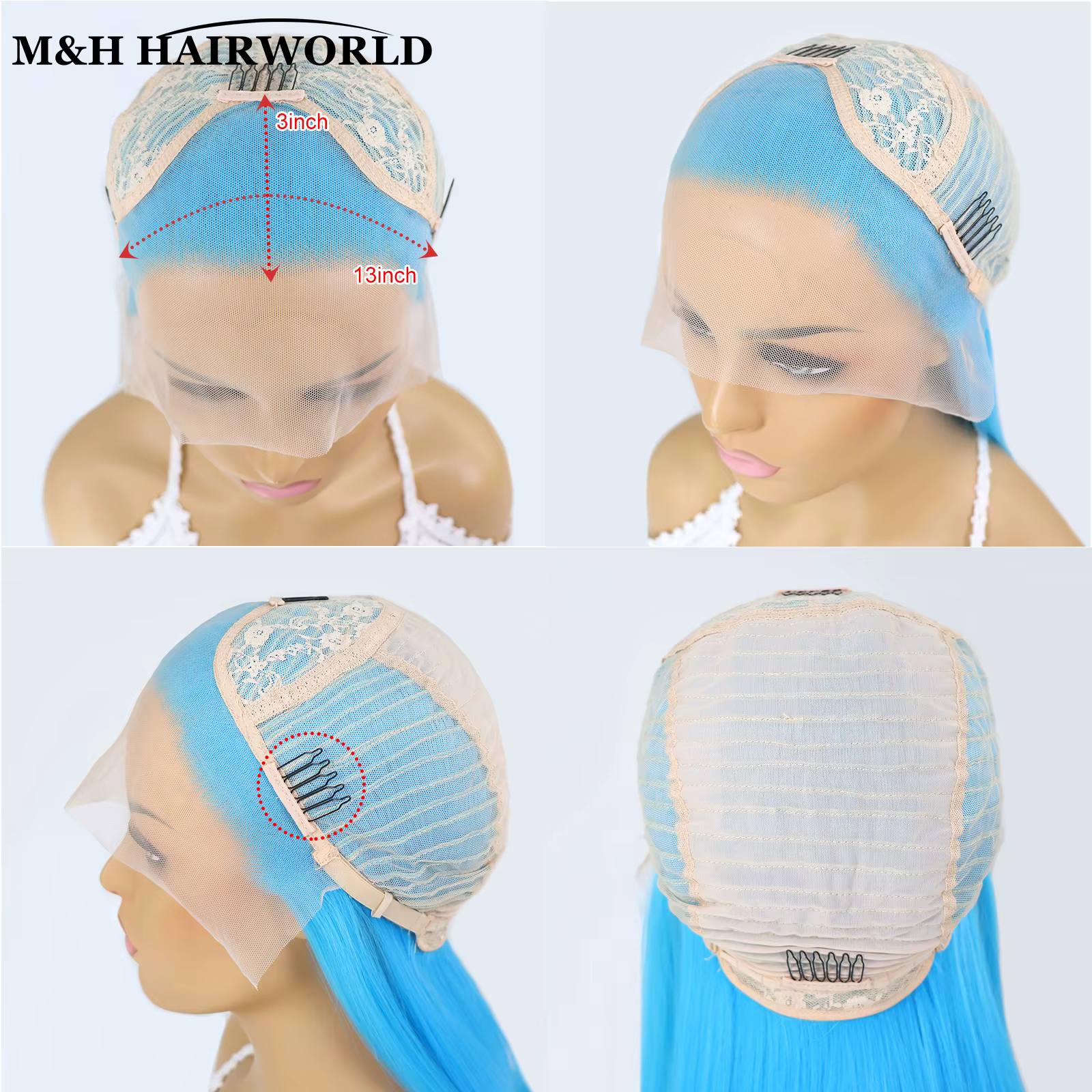 Perruque Lace Front Synthétique Brillante